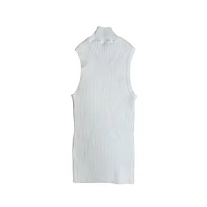 Madewell Sleeveless Turtleneck Ribbed Knit Top Women‎ White Small $48 thumbnail 2