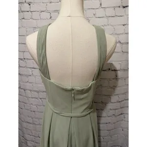 Azazie Green Sleeveless Chiffon Bridesmaid Dress, Prom, Gown, Party, Regular 8 thumbnail 5