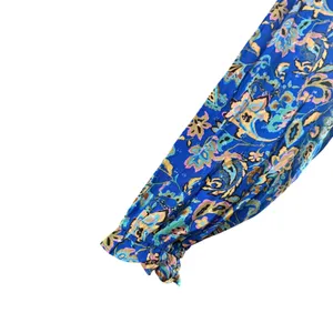 Daniel Rainn Blue Paisley Floral Tiered Mini Dress D52619GCD NWT Medium thumbnail 4