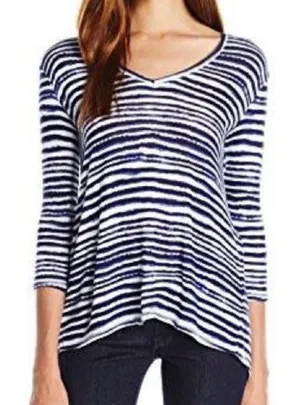 Splendid striped split back top thumbnail 1