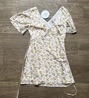 Princess Polly Lucine Mini Dress White Floral thumbnail 6