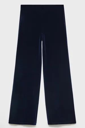 Mango Velvet Co-Ord Set Vest/Trouser "Midnight Navy" thumbnail 4