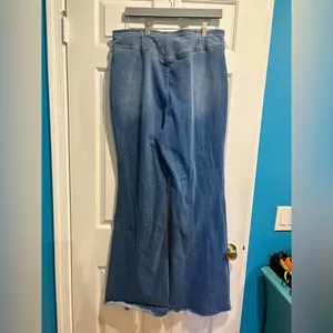 Free people we the free Crvy high waist flare jeans sz 33 thumbnail 2