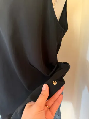 Abercrombie & Fitch Black Satin V-Neck Cami thumbnail 2