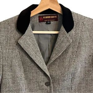 Vintage Peabody House Wool Blend Tweed Blazer Size S Equestrian Academia Preppy thumbnail 2