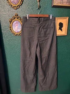 Banana Republic Wide Leg Gray Pants Size 8 Petite thumbnail 6