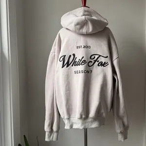 White Fox Boutique Hoodie with Black Letters M/L Oversized Season 7 Sweatshirt thumbnail 3