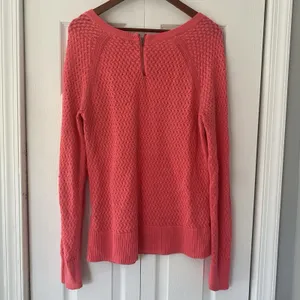 AMERICAN EAGLE Womens Sweater Large Open Knit Pink Long Sleeve Pullover Vibrant thumbnail 5