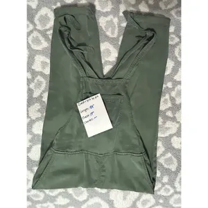 Aerie Lightweight Rolled Leg Overalls Green XS Tie Shoulder Jumpsuit Pockets‎ thumbnail 5