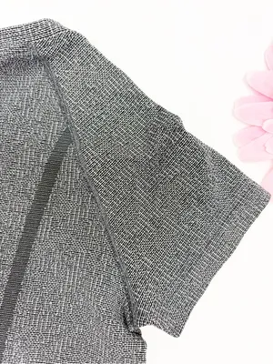 Lululemon Swiftly 2.0 Short Sleeve Top Hip Length Sparkle Silver Metallic Lurex thumbnail 7