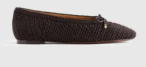 Madewell The Hester Flat in Crochet Roasted Espresso Brown Size 10 thumbnail 1