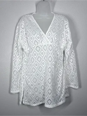 Eshe Paradise Open Knit Beach Coverup Size Xlg thumbnail 1