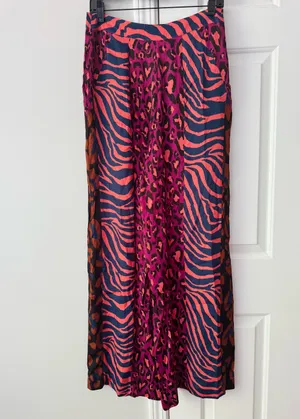 Lowry Farm Pants Farm Rio Mixed Print Wide-Leg Pants, Size S thumbnail 10