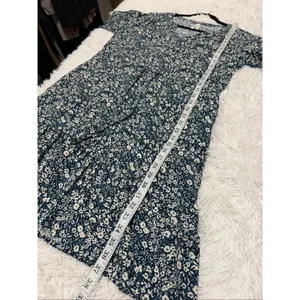 Pact Cafe Crepe Tiered Cotton Dress in Celestial Prairie Floral Medium thumbnail 6