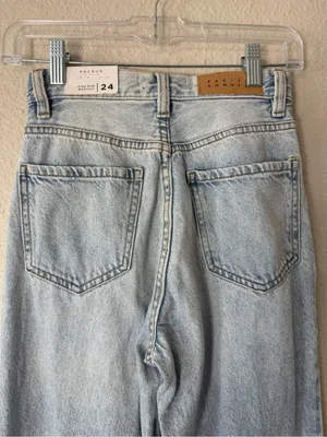 PacSun Button Fly High Rise Bootcut Split Hem Jeans Size 24 thumbnail 3
