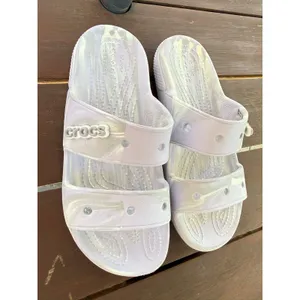 Crocs Classic Lavender Marbled Slide Sandals Iconic Comfort Purple Women Size 6 thumbnail 4