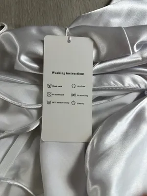 Monvelli Satin Maxi Slip Dress White Size 4 NWT thumbnail 10