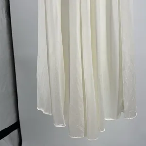 Tessie Cream Lace-Trimmed nightgown lace detail front slit wedding vintage S thumbnail 12