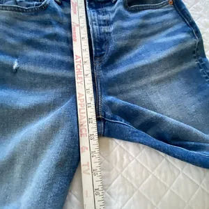 American Eagle Outfitters AE77 Premium Blue Distressed Mom Jeans + a Free Gift! thumbnail 15