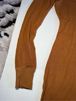 SKIMS Sleep Henley Dress in Copper thumbnail 3