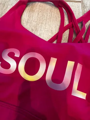 Lululemon x SoulCycle Longline Strappy Back Pink Yoga Sports Bra size 6 thumbnail 3