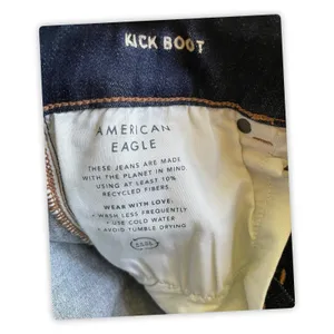 American Eagle Kick Boot Jeans Womens 6 Dark Wash Stretch Mid Rise Denim thumbnail 6