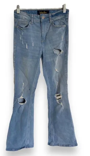 Indigo Rein Womens Jeans Size 5 26 Blue Denim Light Wash Distressed‎ Boot Cut thumbnail 1