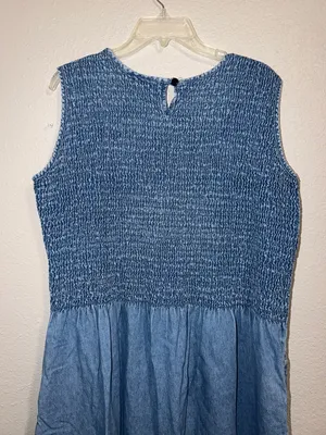 Vintage Jean dress Denim Jean Dress Jumper sleeveless cottagecore teacher thumbnail 6