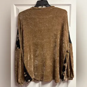 Main Strip Boutique Brand Oversized Brown/Black Sequin W/ Stars Top Size Large thumbnail 4