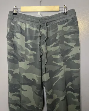 Splendid Pants Womens Large Green Camo Jogger Elastic Waist Cuffed Pockets thumbnail 1