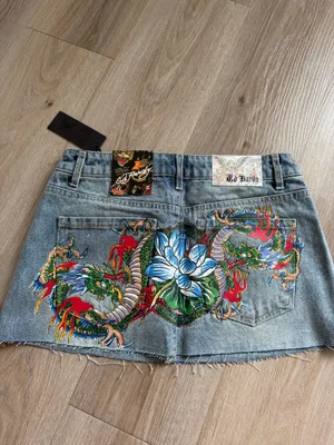 Ed Hardy Mini Skirt denim thumbnail 2