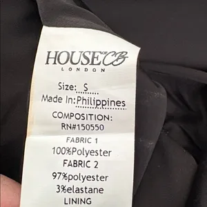 House of CB Black Long Sleeve Mink Dress NEW thumbnail 10