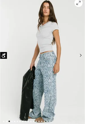 Bohme Jeans Wide-Leg pattern MId rise 31 thumbnail 2