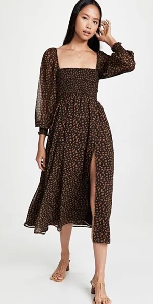 O. P. T. brown floral dress NEW thumbnail 1