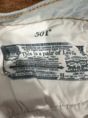 Levi’s 501 Original High Rise Cutoff Denim Shorts W30 Light Wash thumbnail 7