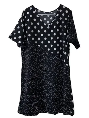 Women's Black and White Polka Dot Dress(Size XXI) thumbnail 1