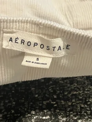 Womens small Aeropostale Pleated High-Waisted Corduroy Mini Skirt-cream thumbnail 8