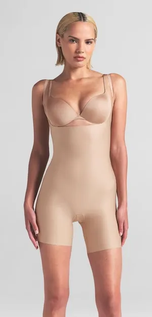 SKIMS Body Zoned Clay Open Bust Bodysuit size Small NWT Authentic thumbnail 1