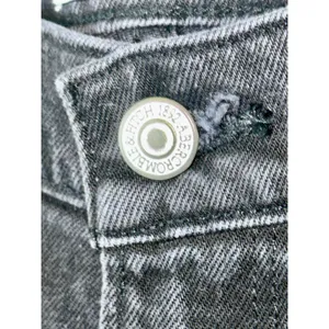 Abercrombie & Fitch '90s Relaxed Jean High Rise Black Distressed Jeans Size 26 2 thumbnail 5