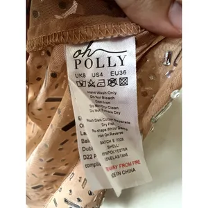 Oh Polly Durrani Sheer Embellished Scoop Neck Mini Dress in Nude Size 4 thumbnail 8