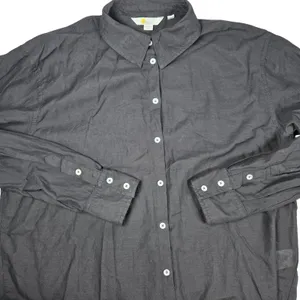 Boden T1208 Black Button Down Long Sleeve Shirt US 6 UK 10 Cotton‎ Viscose Tunic thumbnail 3