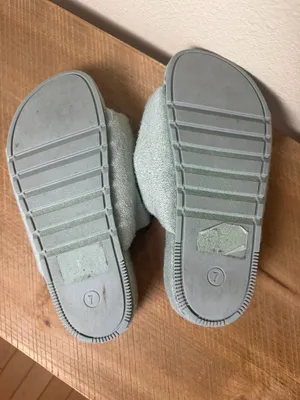 A New Day Sage Green Remi Platform Sandals Size 7 Terry Cloth Towelling thumbnail 6