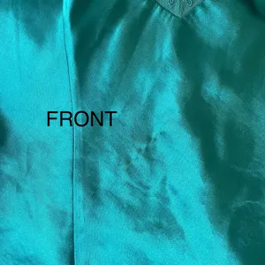 Emerald Green Satin Midi Slip Dress Lace Vintage Size Medium Lingerie Nightie thumbnail 5