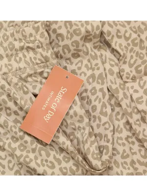 NWT State of Day Womens Knit Printed Jogger Pants Soft Leopard Brown 2XL thumbnail 4