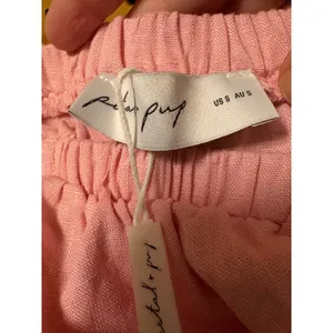 Petal + Pup Pink Linen Blend Halter Tie Waist Tiered Maxi Dress Small‎ NEW thumbnail 5