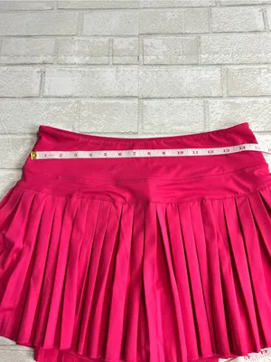 Gold Hinge Pleated Active Mini Skirt - Hot Pink Size Large Tennis Golf thumbnail 9