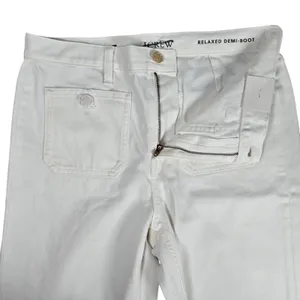 J. Crew Sailor mid-rise relaxed demi-boot‎ jean in white 27 BZ728 NWT thumbnail 4