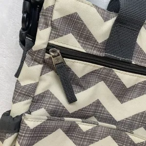 Skip Hop Duo Signature Carry All Diaper‎ Bag - Grey/White Chevron thumbnail 5