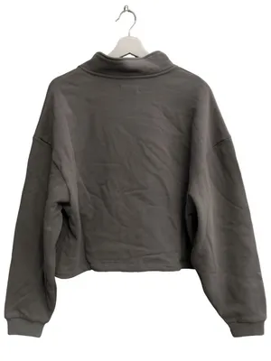 SET Active Heavyweight Sweats Half Zip Sweatshirt Dark Gray XS Oversized NWOT thumbnail 3