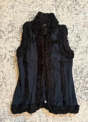 Fur vest Black Size none thumbnail 1